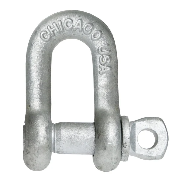 Screw Pin Chain Shackle - Chicago Hardware - 5/16" Galvanized Steel - .75 Ton