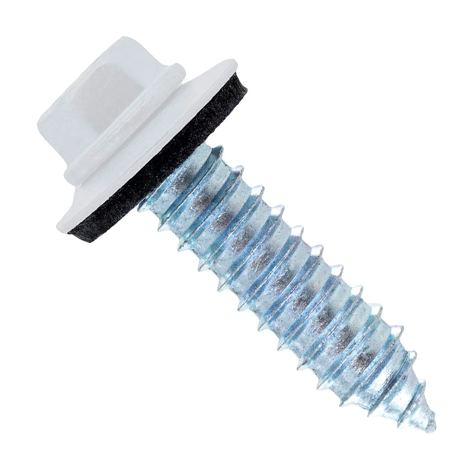 ST Fastening #17 x 1" Tapping Steelbinder Metal Roofing Screw - Polar White - Pkg 250
