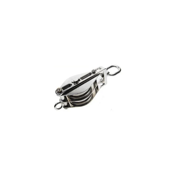 Double Swivel Block w/ Eye & Brass Bushing - 304 Stainless Steel 1/2" x 3"
