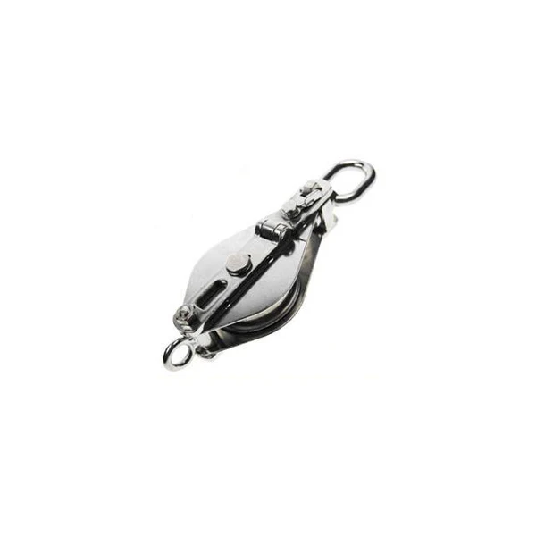 Snatch Block w/ Eye & Brass Bushing - 304 Stainless Steel 1/2" x 3"