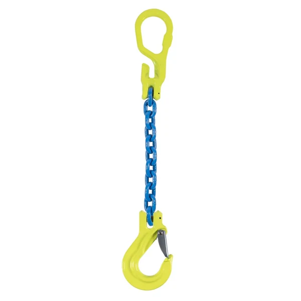5/16" x 15' Adjustable Single Leg Chain Sling w/ Gunnebo Chain and Sling Hook - Grade 100