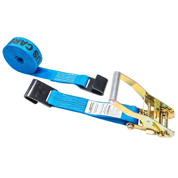 2" x 30' Ratchet Strap with Flat Hooks | Blue