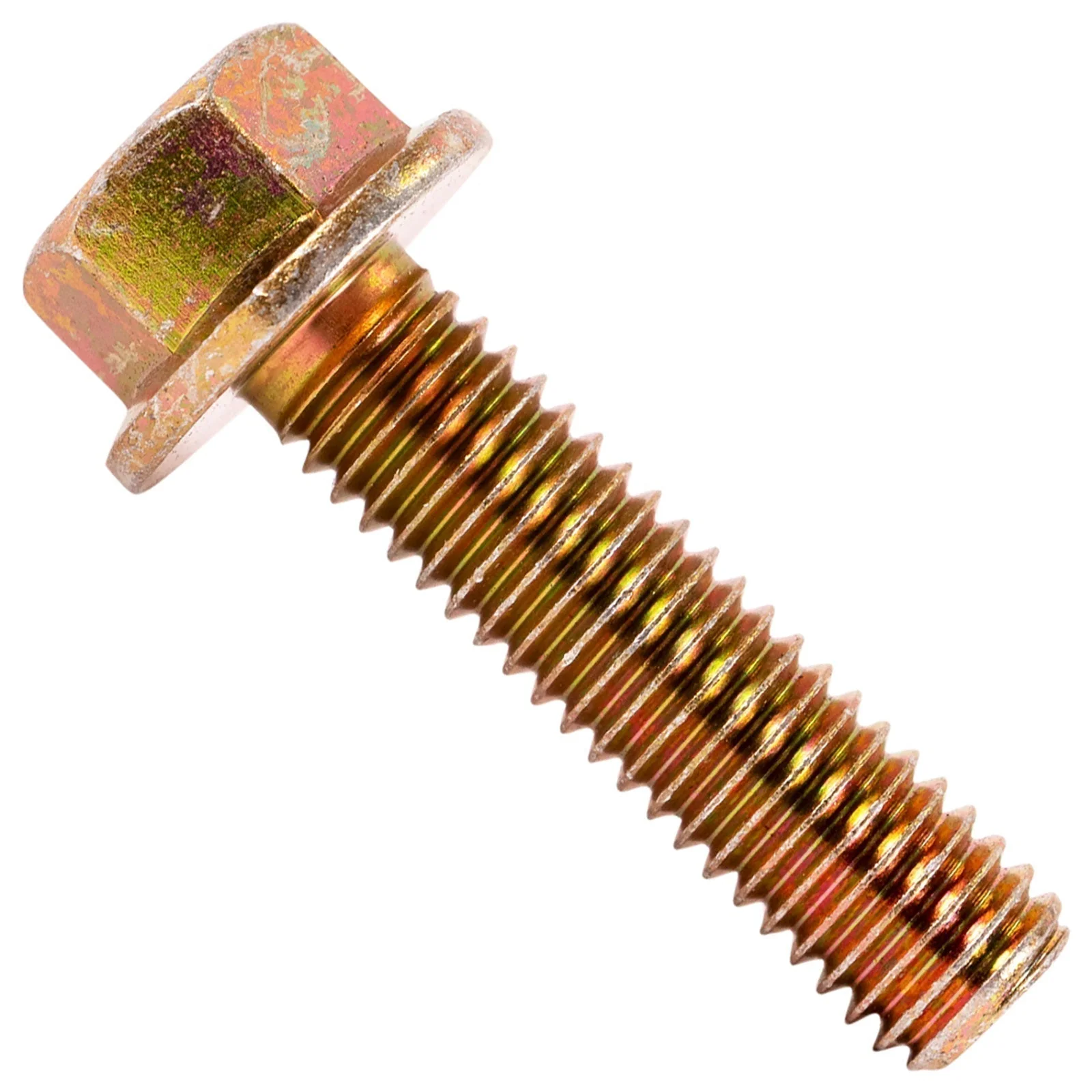 7/16" x 1-3/4" Conquest Grade 8 Non-Serrated Flange Bolt - Zinc Yellow