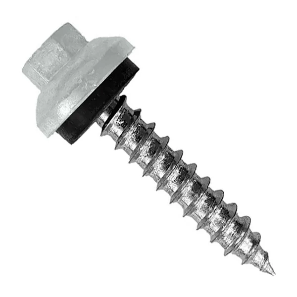 ST Fastening #14 X 1-1/2" ZXL Tapping Woodbinder Metal Roofing Screw - Bright White, Pkg 250