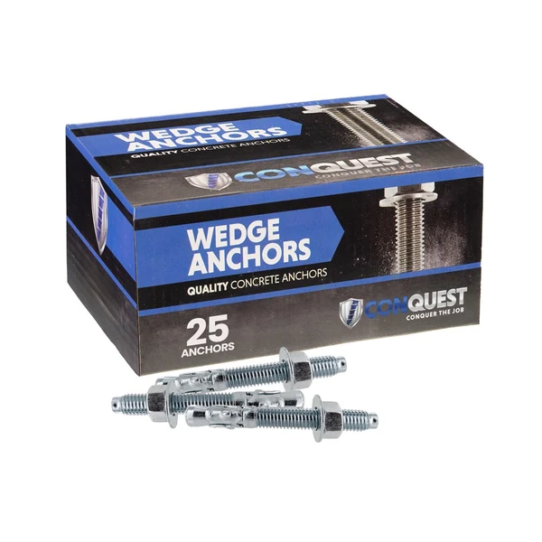 1/2" x 3-3/4" Conquest Wedge Anchors - 304 Stainless Steel, Pkg 25