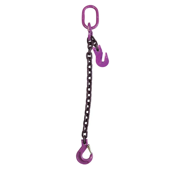 3/4" x 10' Adjustable Single Leg Chain Sling w/ Sling Hook - Grade 100