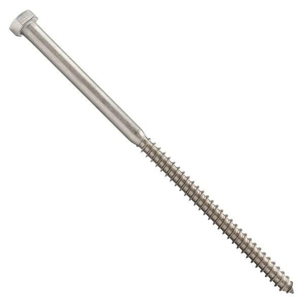 3/8" x 8" Conquest Hex Head Lag Bolt for Wood - 18-8 Stainless Steel