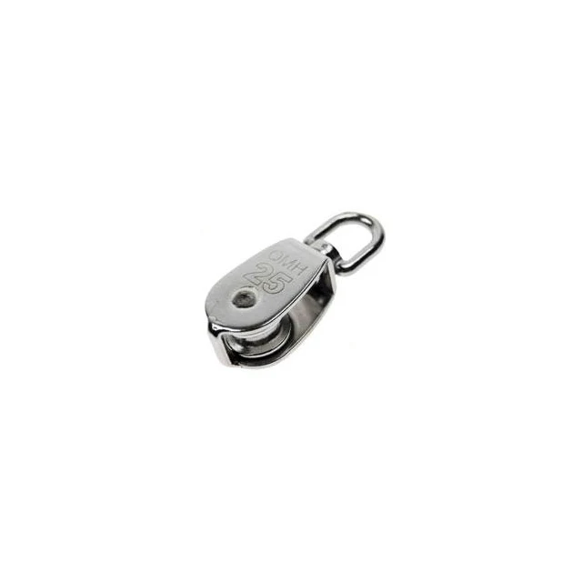 Single Swivel Eye Block w/ Brass Bushing - 304 Stainless Steel 1/4" x 1"