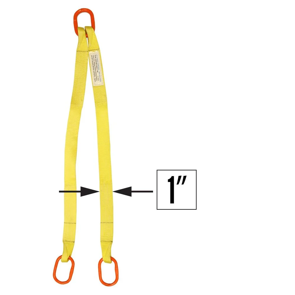 1"x10' (1 ply) Double Leg Nylon Sling w/ Master Link Both Ends