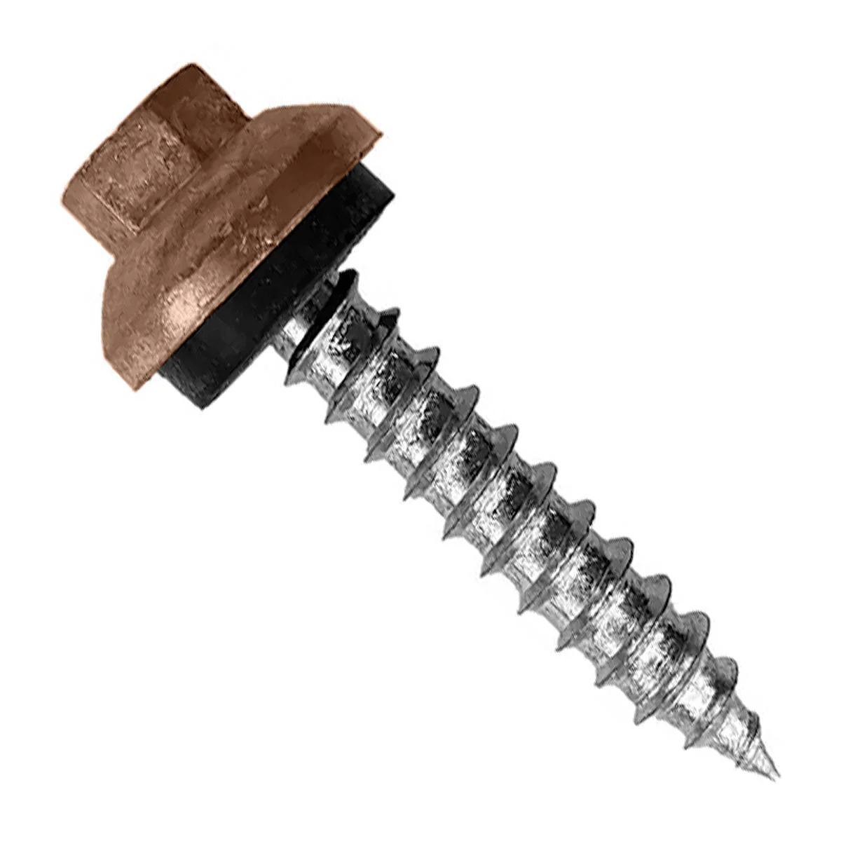 ST Fastening #14 X 1-1/2" ZXL Tapping Woodbinder Metal Roofing Screw - Brown, Pkg 250