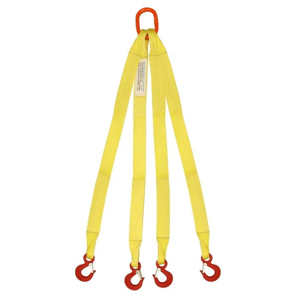 2"x3' (2 ply) Quad Leg Nylon Sling w/ Master Link & Sling Hook