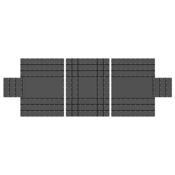 14 Oz. 3 Pc. Lumber Tarp - Ends: 24' X 18' (8' Drop); Mid: 24' X 18' - Black