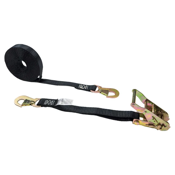 1" x 20' Ratchet Strap w/ Flat Snap Hooks