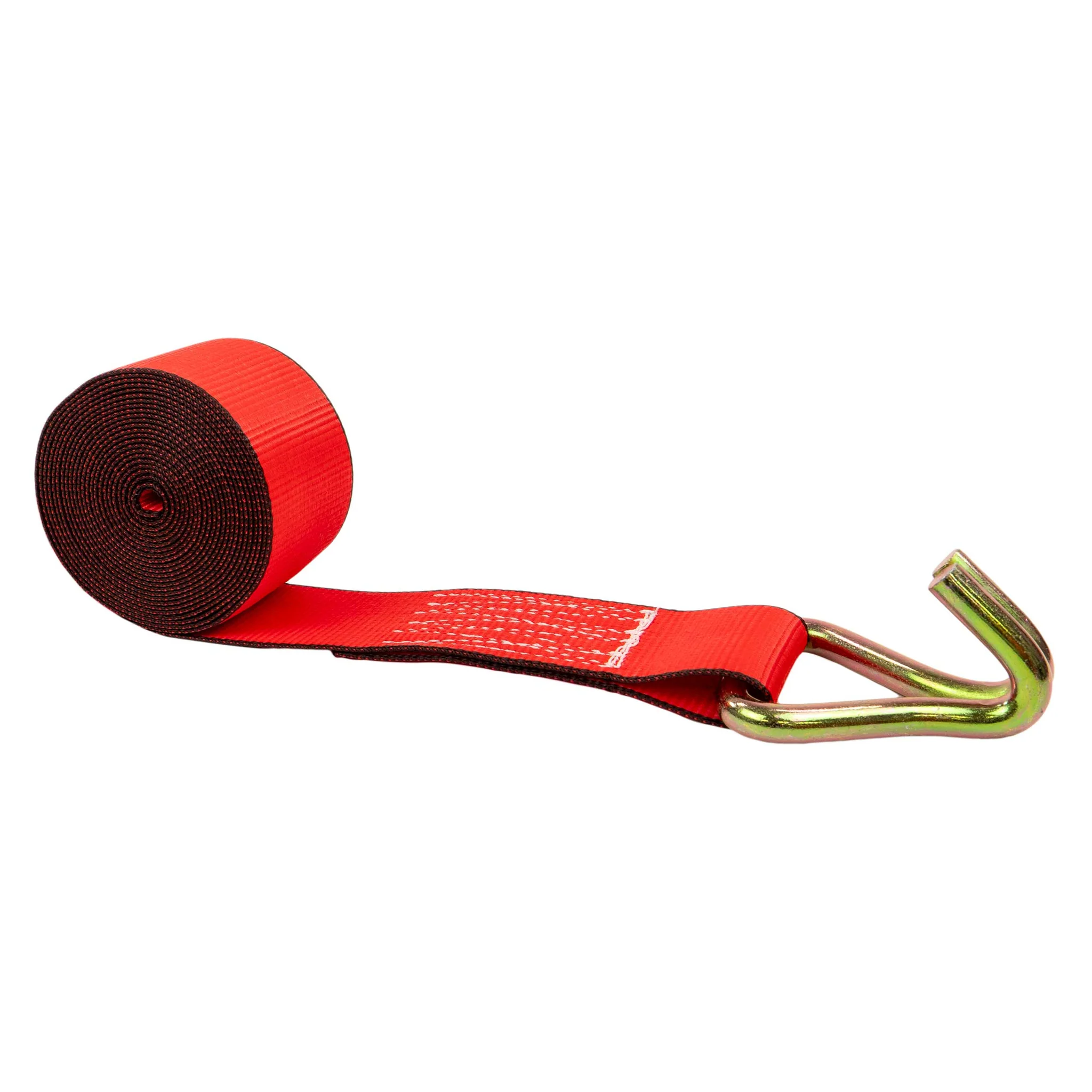 3" X 30' Winch Strap with Wire Hook | Red