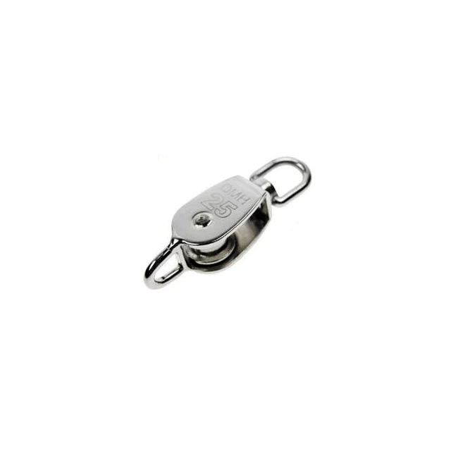 Single Swivel Eye Block w/ Loop - 304 Stainless Steel 3/8" x 2"