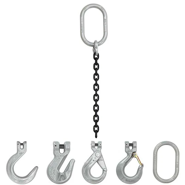 5/8" x 3' Domestic Single Leg Chain Sling with Crosby Sling Hook - Grade 100