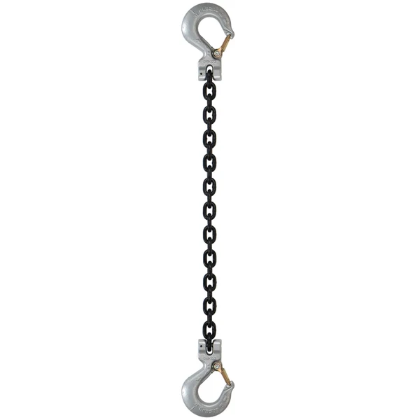 5/16" x 14' Domestic Single Leg Chain Sling with Crosby Sling & Sling Hooks - Grade 100