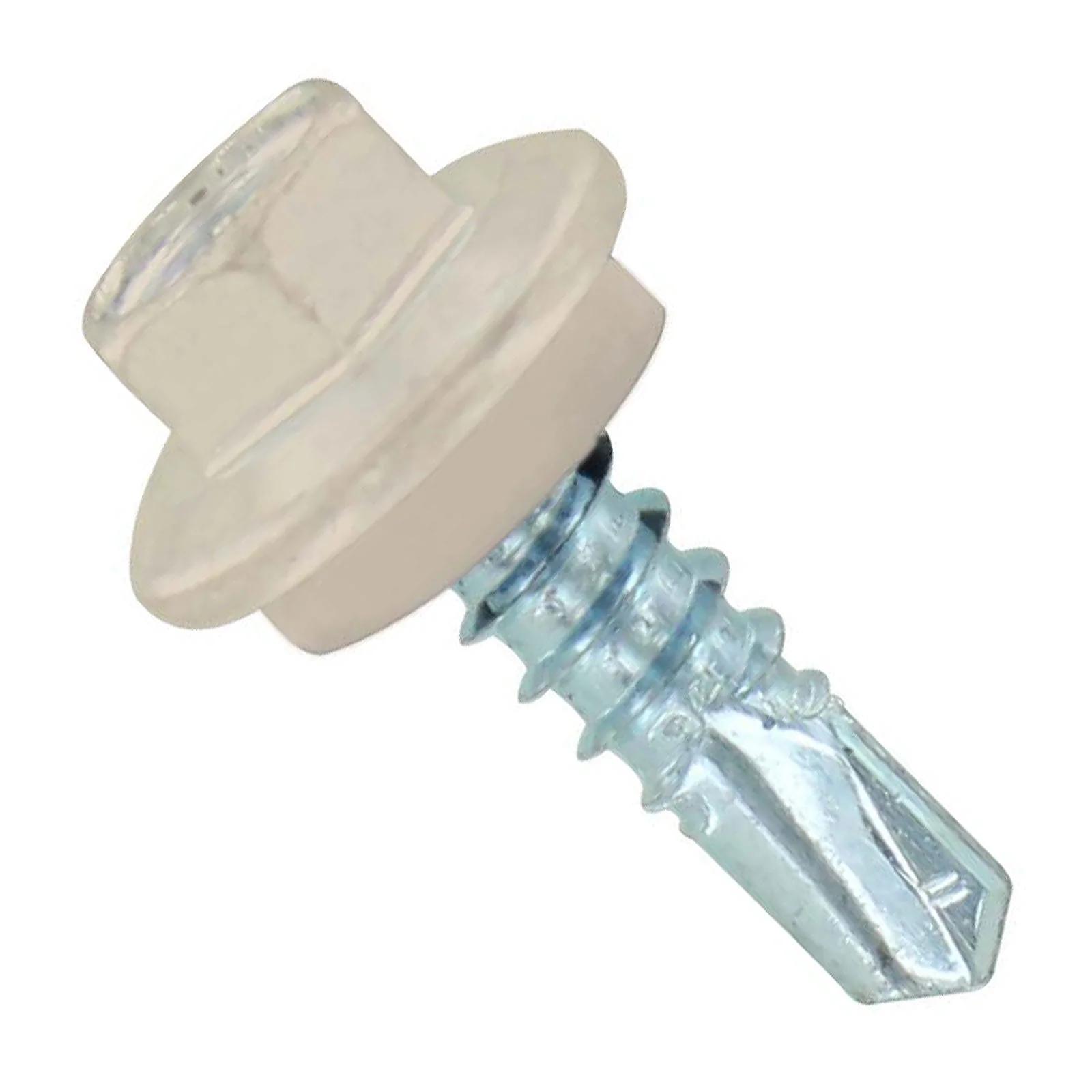 ST Fastening #12 X 3/4" Self-Drilling Maxx Steelbinder Metal Roofing Screw, Hex-Washer Head - Light Stone, Qty. 250