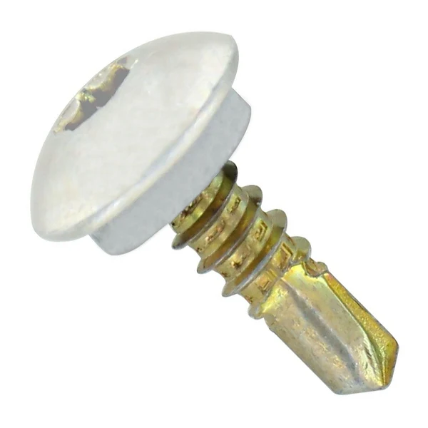 ST Fastening #12 x 3/4" Self-Drilling Eclipse Steelbinder Metal Roofing Screw, Star Truss Head - Bright White, Qty. 250