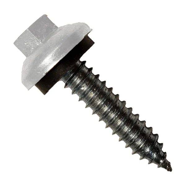 ST Fastening #14 x 1-1/4" ZXL Tapping Steelbinder Metal Roofing Screw - Polar White - Pkg 250