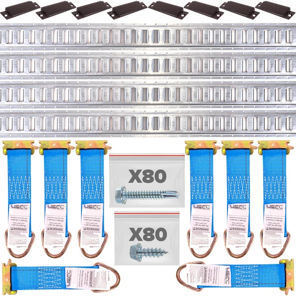 E Track Tie Down Rail Kit | Blue