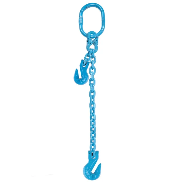 3/8" x 10' Pewag Adjustable Single Leg Chain Sling w/ Grab Hook - Grade 120