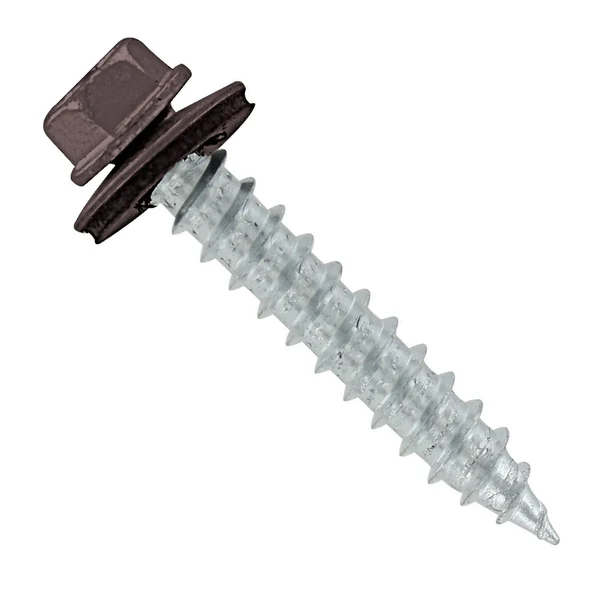 ST Fastening #14 x 1-1/2" Type 17 Woodbinder Metal Roofing Screw - Charcoal Gray, Pkg 250