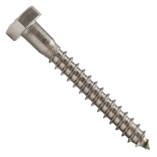 1/4" x 2" Conquest Hex Head Lag Bolt for Wood - 316 Stainless Steel