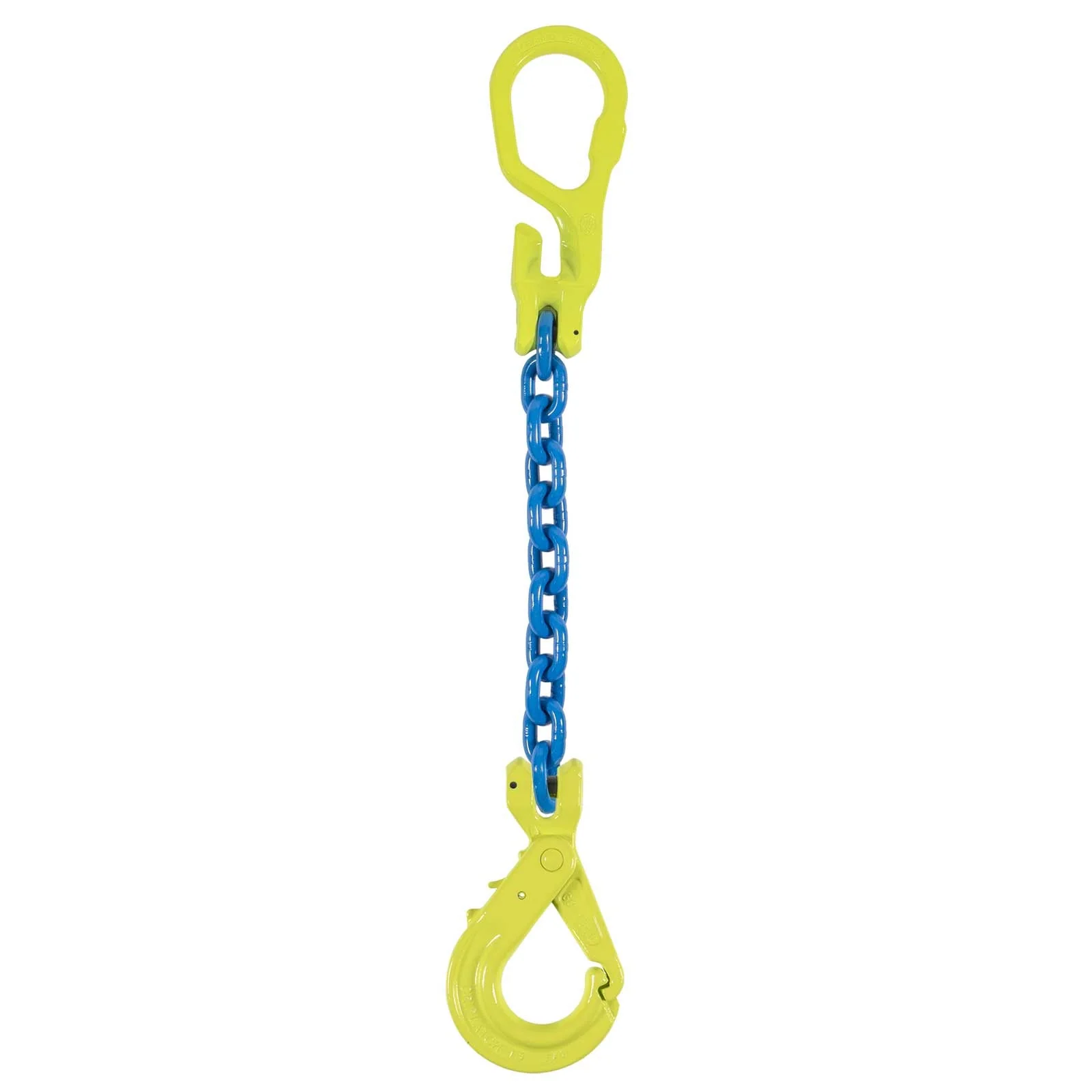 1/2" x 15' Adjustable Single Leg Chain Sling w/ Gunnebo Chain and Self-Locking Hook - Grade 100