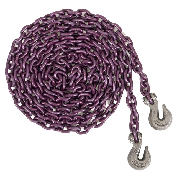 5/8" x 10' Tie Down Chain with Clevis Grab Hooks | Grade 100