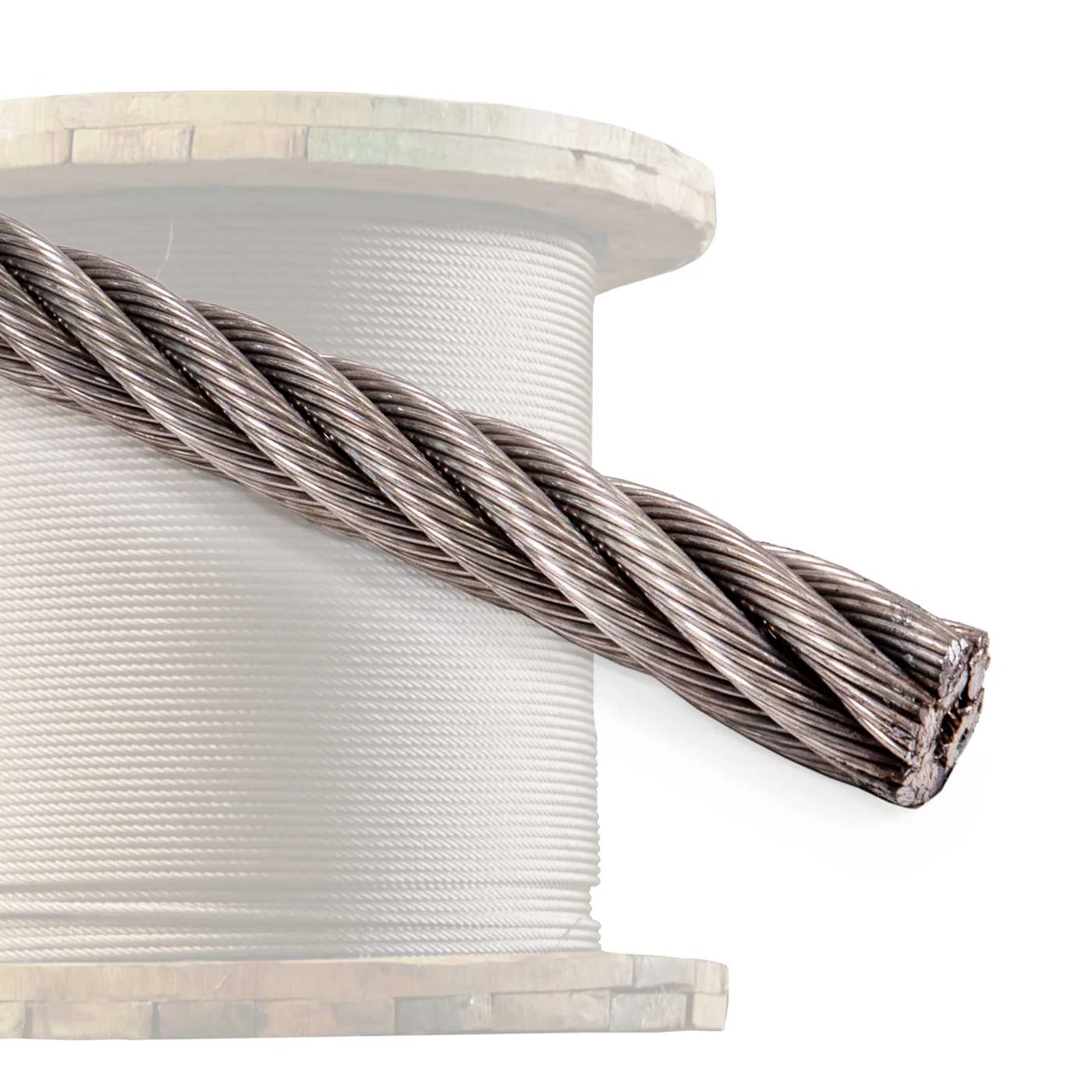 7/8" 6x19 Stainless Steel Wire Rope - Type 304 IWRC | 250' Coil