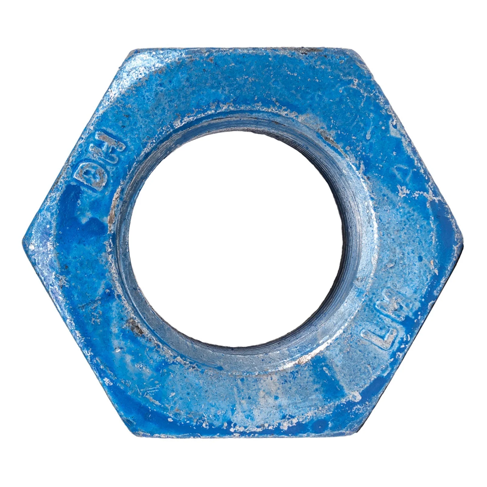 Conquest 1-1/2" A563 Grade DH Heavy Hex Nut - Hot Dip Galvanized, Wax, & Blue Dye