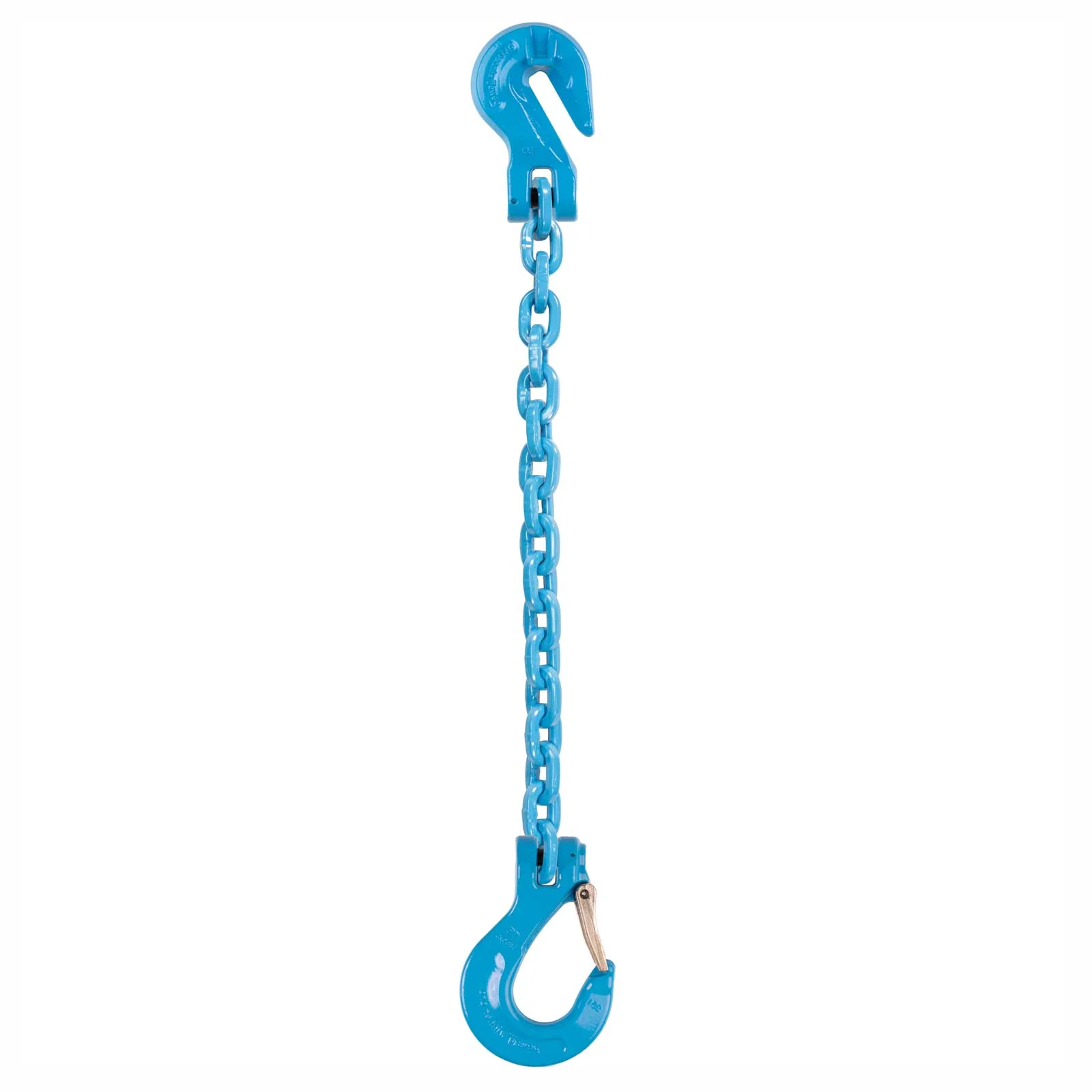 3/8" x 10' Pewag Single Leg Chain Sling w/ Grab & Sling Hooks - Grade 120