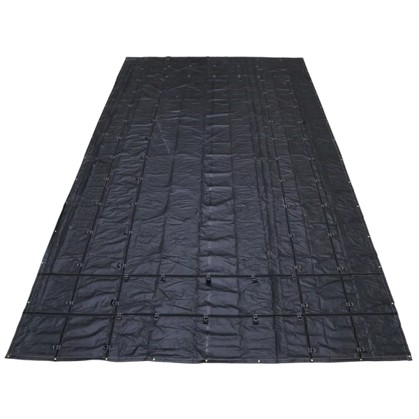 12' x 24' Steel Tarp, Black, 2 Rows of D-Rings, 18 oz. (4-5 week lead time)