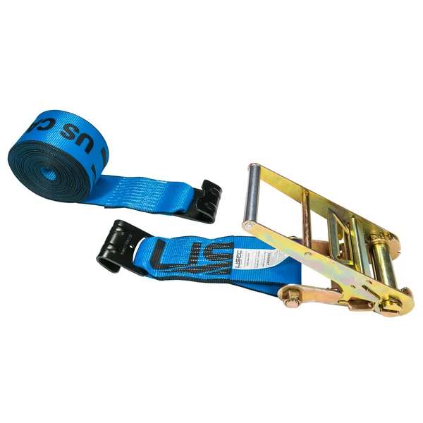 4" x 40' Ratchet Strap with Flat Hooks | Blue