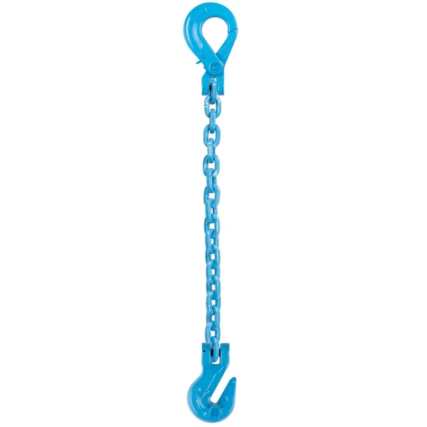 3/8" x 3' Pewag Single Leg Chain Sling w/ Grab & Self-Locking Hooks - Grade 120