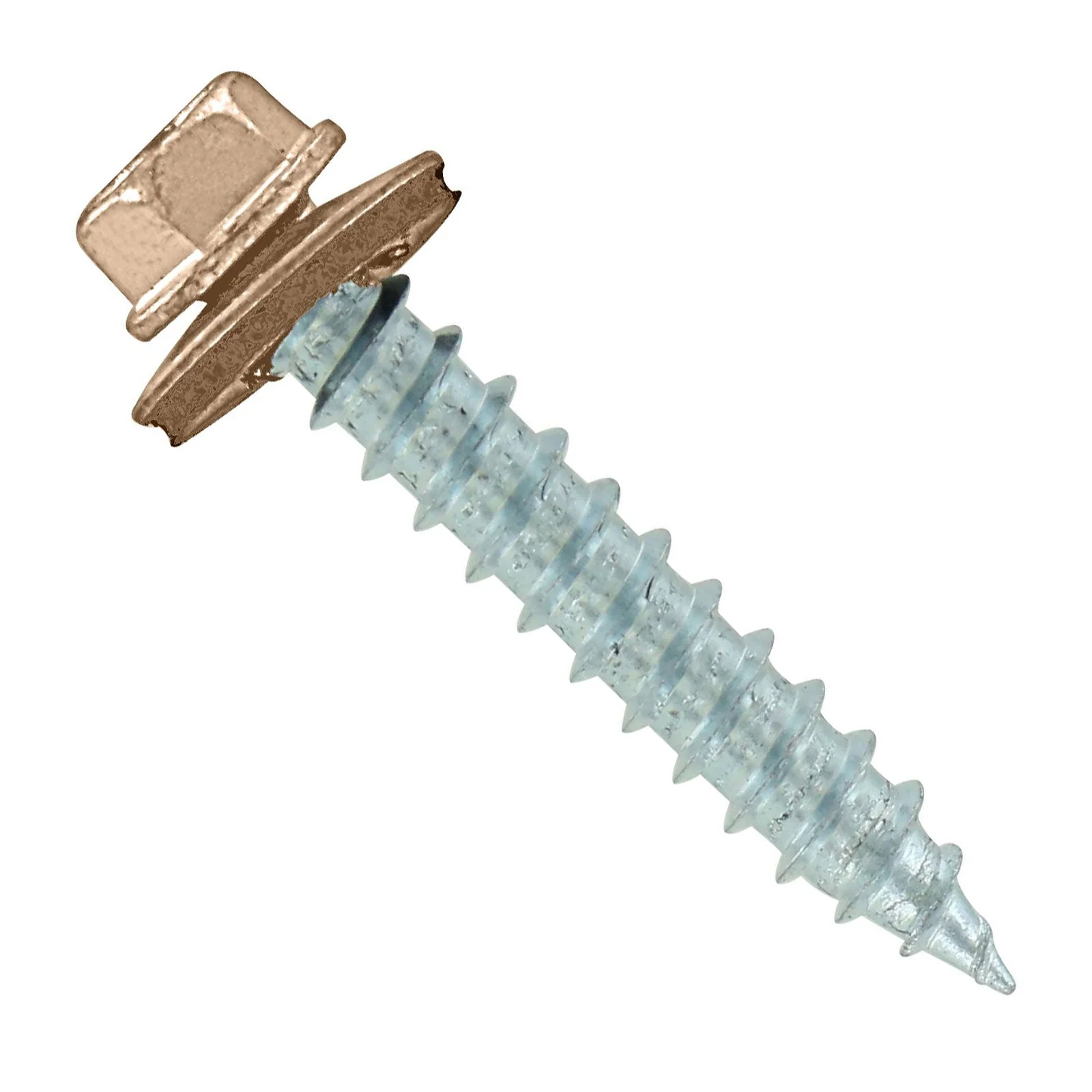 ST Fastening #14 x 1-1/2" Type 17 Woodbinder Metal Roofing Screw - Tan, Pkg 250