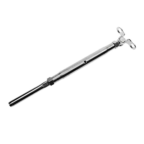 3/8" x 5" Deck Toggle/Swage Stud Stainless Steel Turnbuckle | 1/4" Cable