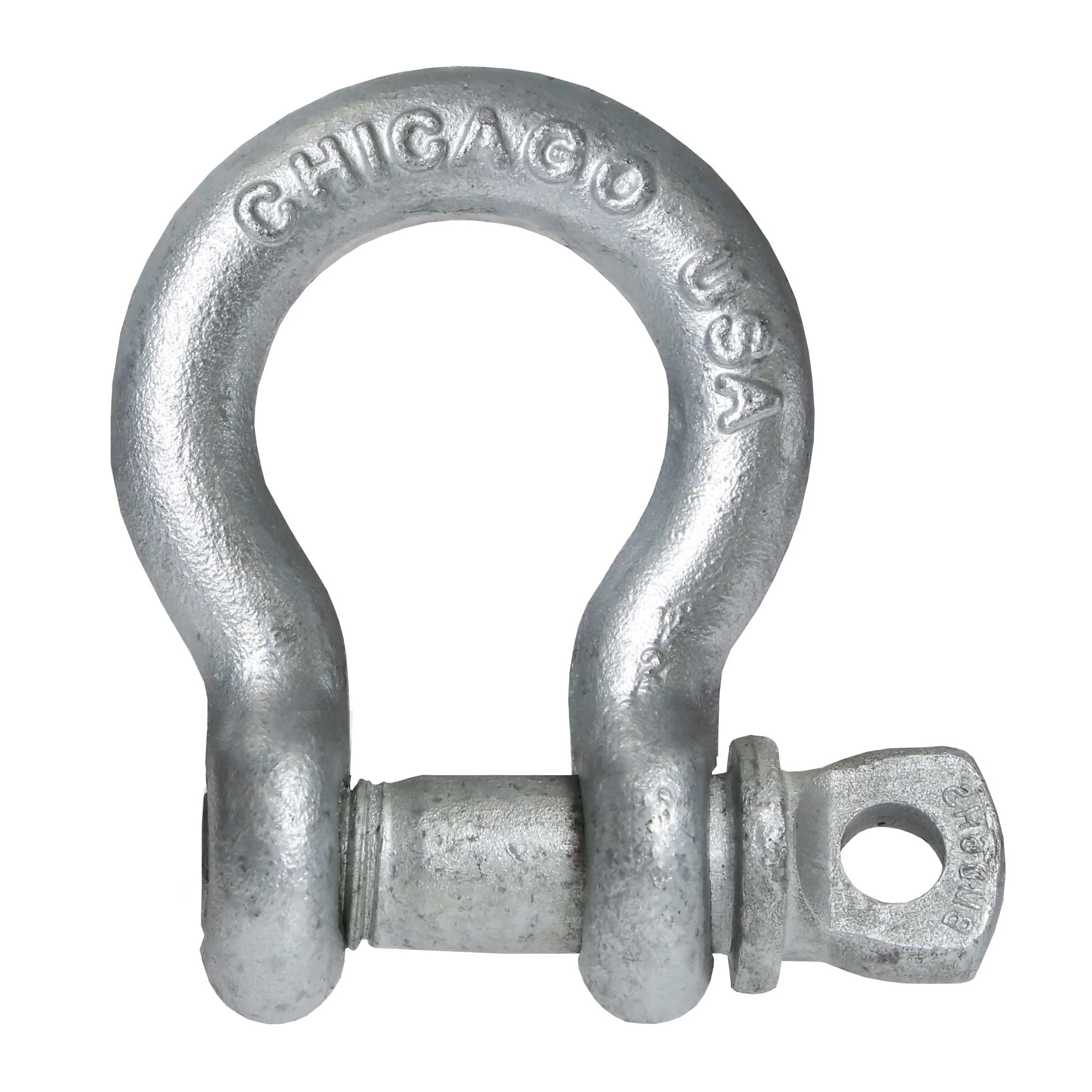 Screw Pin Anchor Shackle - Chicago Hardware - 3/16" Galvanized Steel - .33 Ton