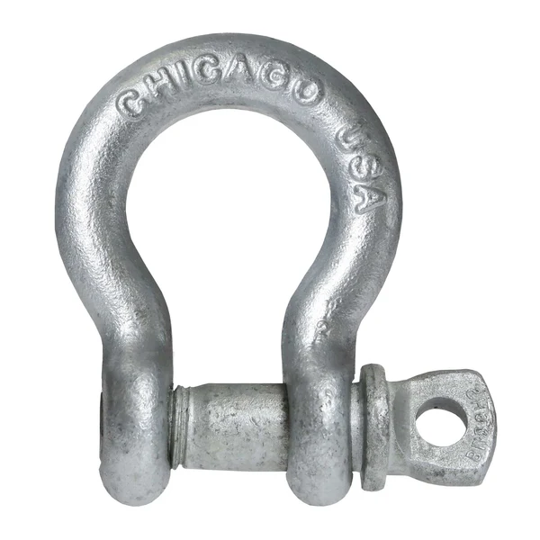 Screw Pin Anchor Shackle - Chicago Hardware - 1/4" Galvanized Steel - .5 Ton