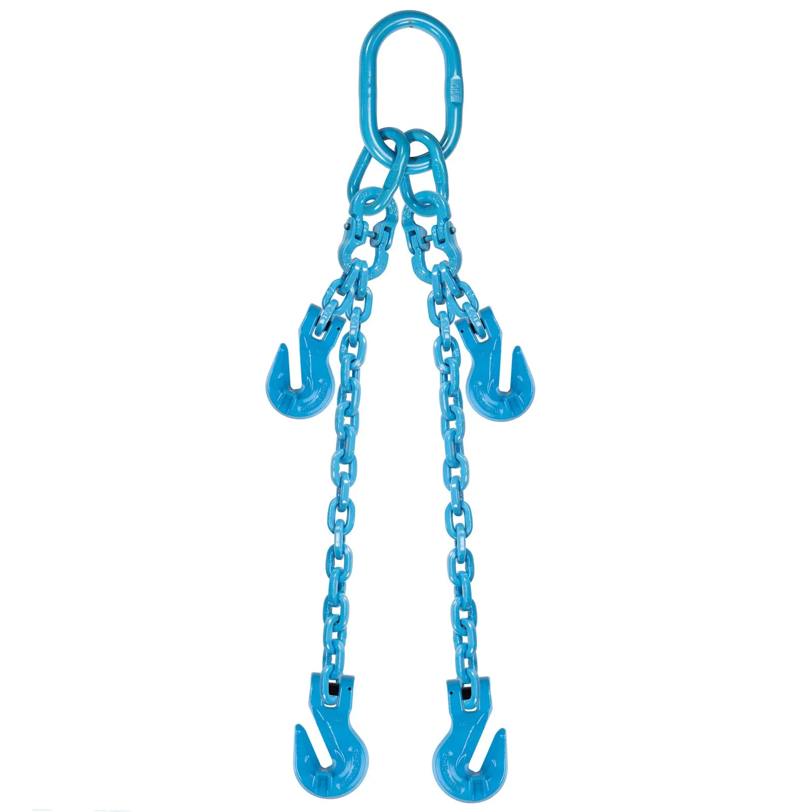 3/8" x 10' Pewag Adjustable 2 Leg Chain Sling w/ Grab Hooks - Grade 120