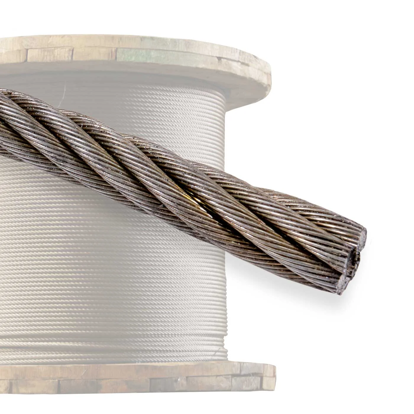 1-1/2" 6x37 Bright Wire Rope - EIPS IWRC | 4,000' Coil