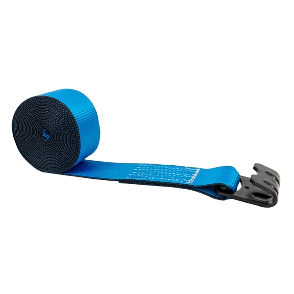 3" X 50' Winch Strap with Flat Hook | Blue