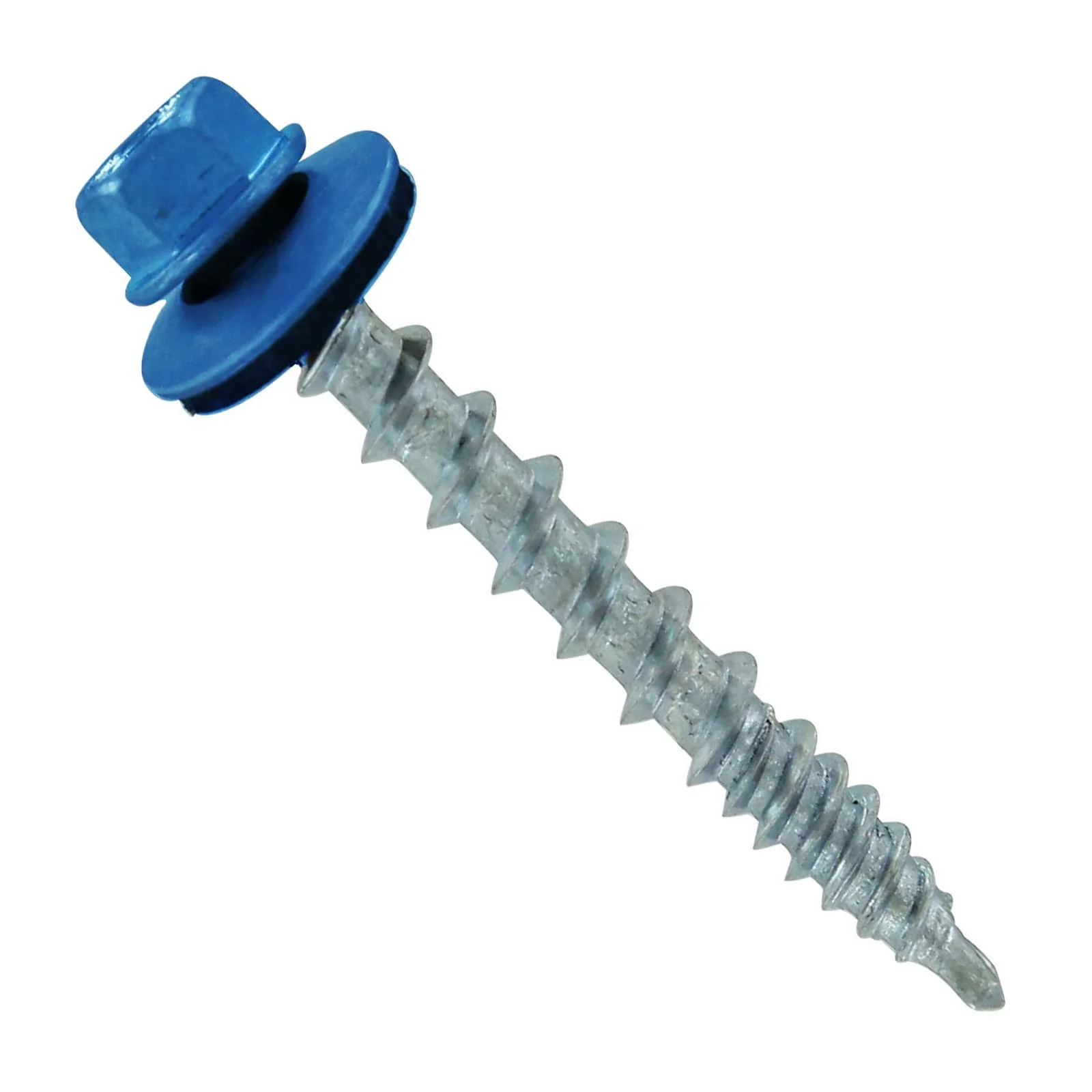 ST Fastening #10 X 1-1/2" Kwikseal Woodbinder Metal Roofing Screw - Gallery Blue, Pkg 250