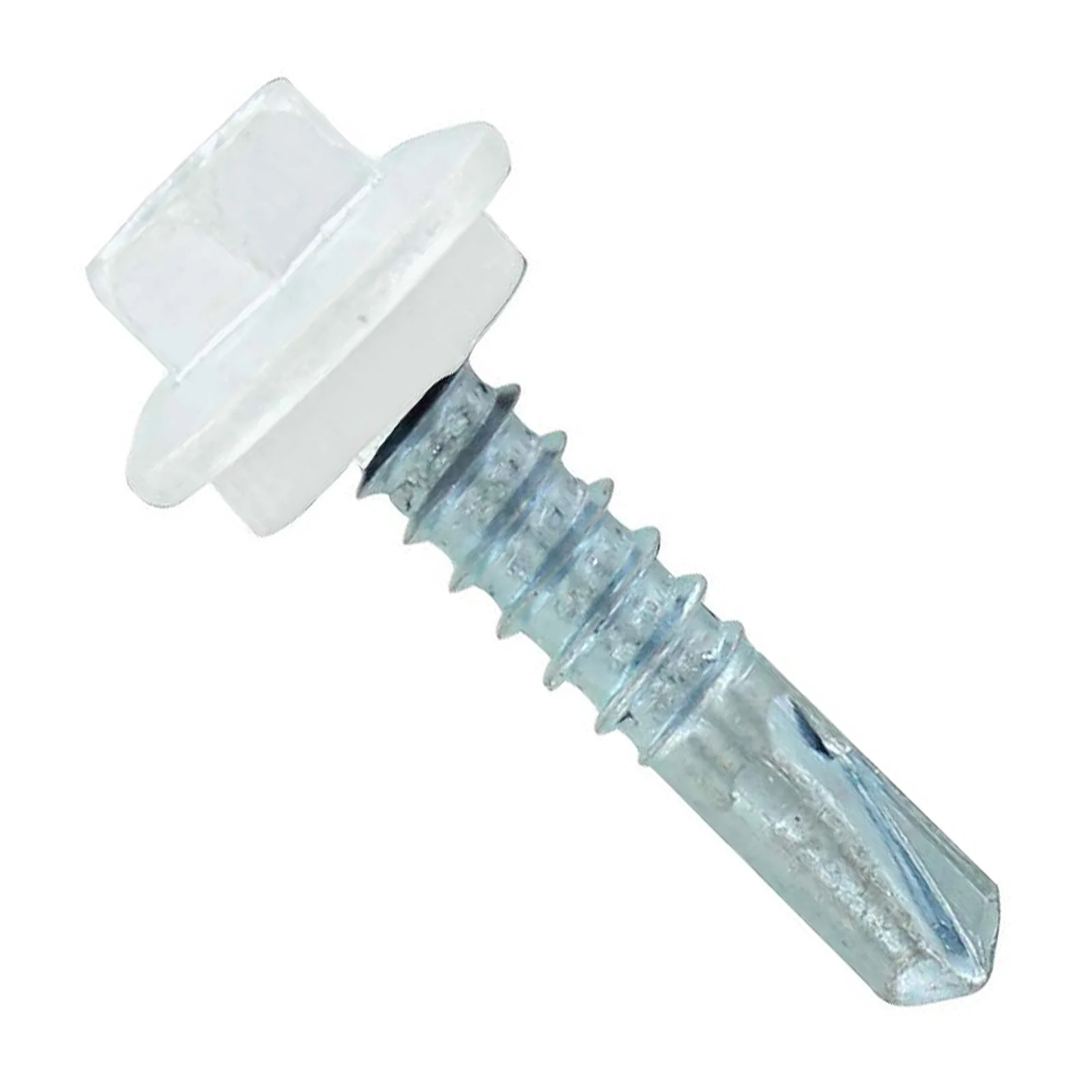 ST Fastening #12 X 1" Self-Drilling Maxx Steelbinder Metal Roofing Screw, Hex-Washer Head - Bright White, Qty. 250