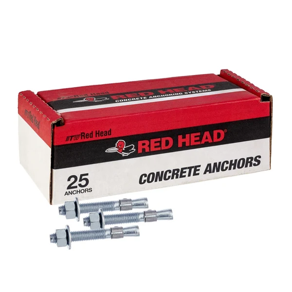 Red Head 1/2" x 2-3/4" Trubolt Wedge Anchor - Zinc | Qty. 25