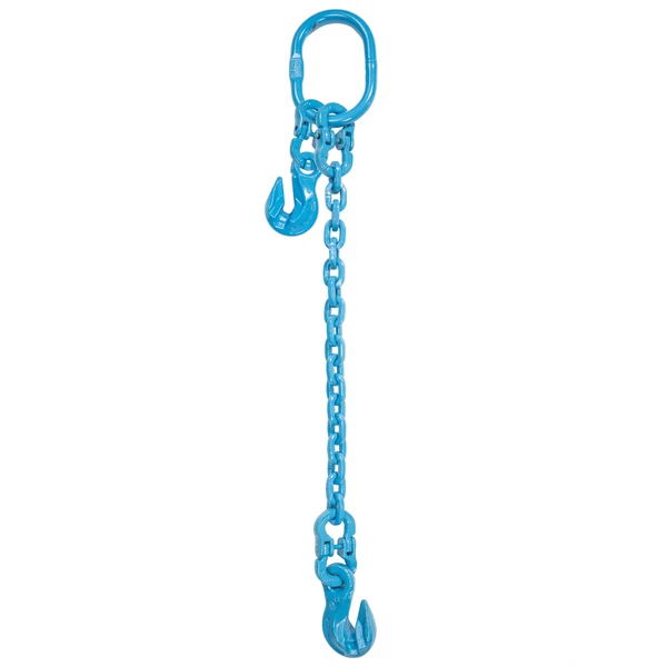 9/32" x 20' Pewag Adjustable Single Leg Chain Sling w/ Grab Hook - Grade 120