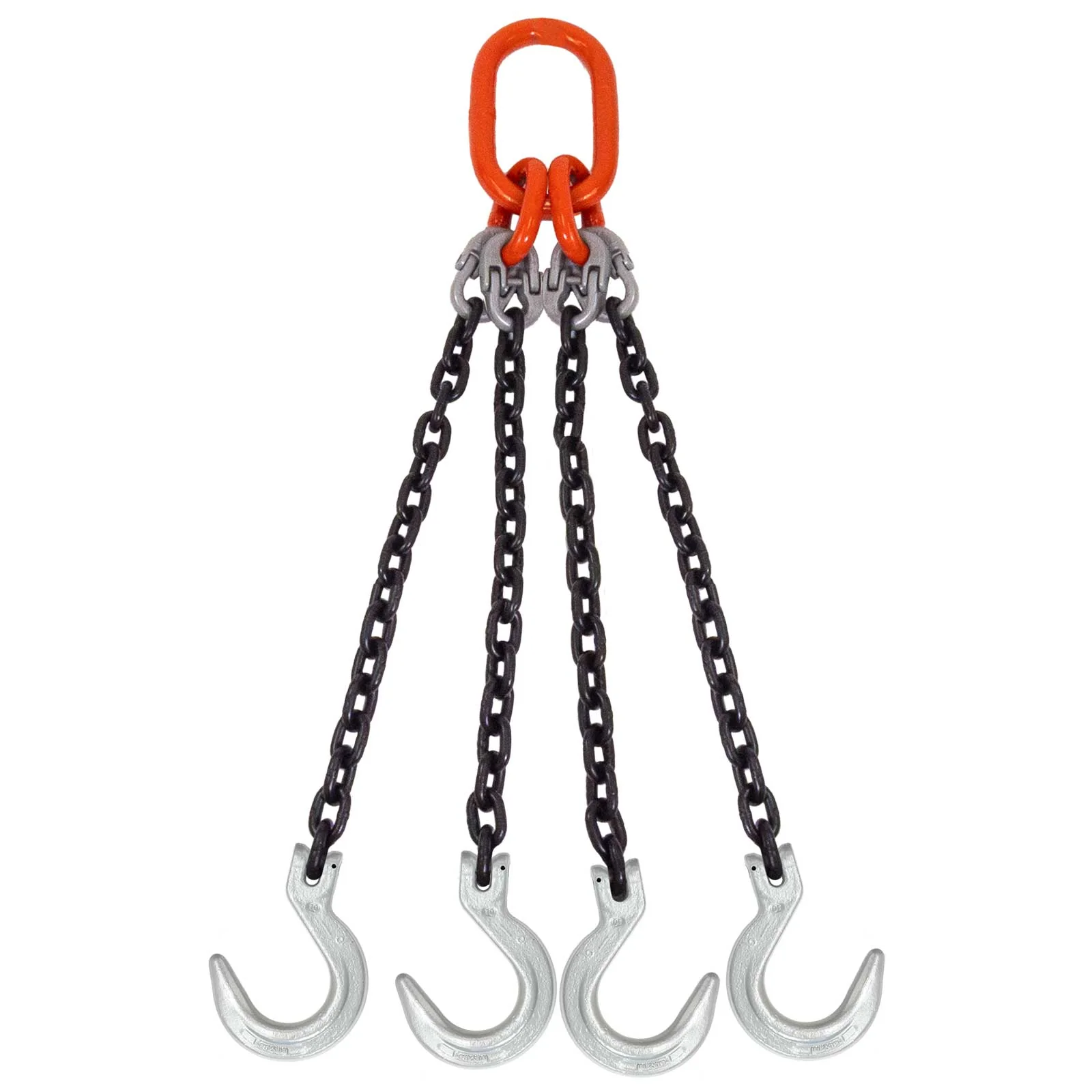 5/8" x 16' Domestic 4 Leg Chain Sling with Crosby Foundry Hooks - Grade 100