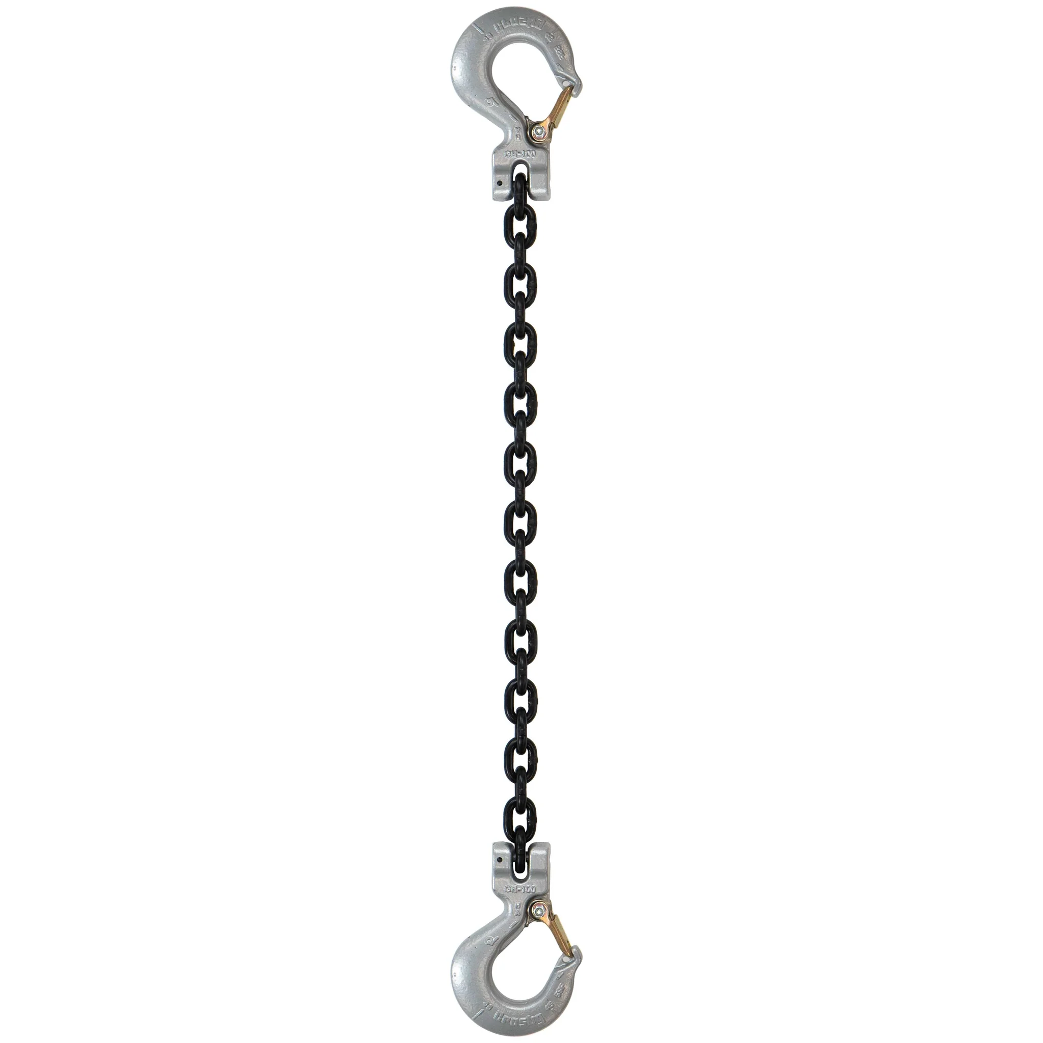 3/4" x 5' Domestic Single Leg Chain Sling with Crosby Sling & Sling Hooks - Grade 100