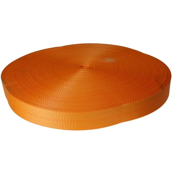 2" x 300' 12K Polyester Cargo Webbing - Orange